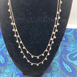 Double Chain Crystal Necklace